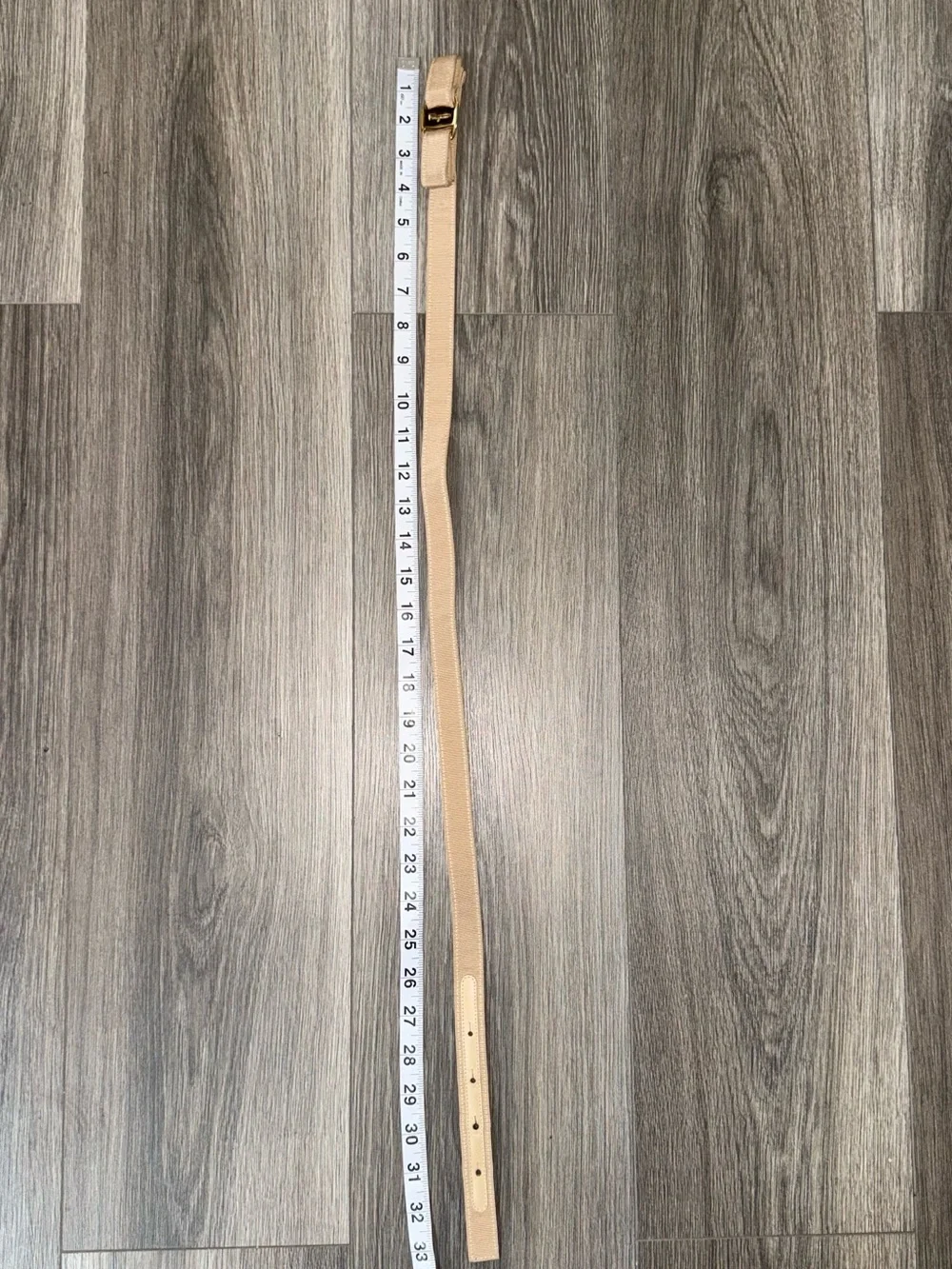 Authentic Salvatore Ferragamo Beige Vara Bow Ribbon Belt